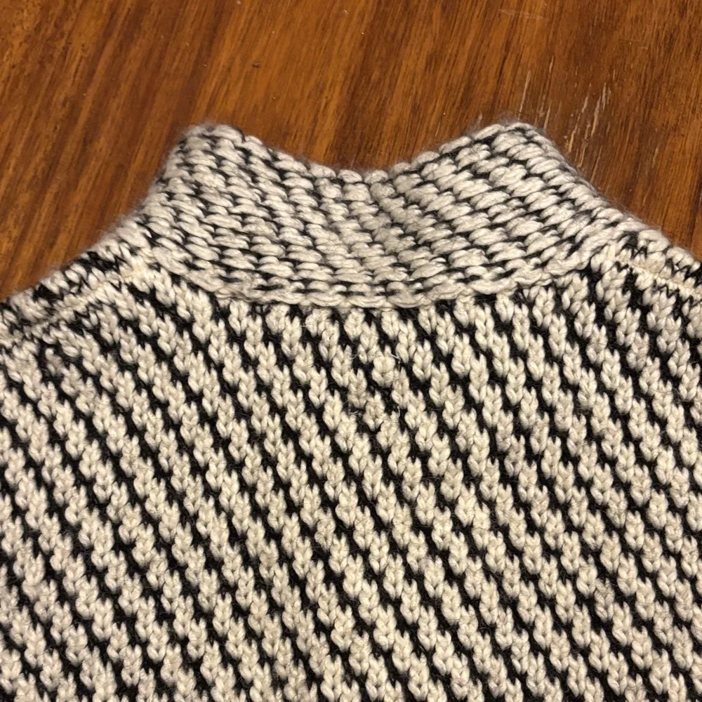 Calvin Klein CK Womens Vtg Cable Knit 1/4 Button Mohair Wool Blend Sweater Sz XL